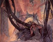 阿尔丰斯 穆夏 : Easter chimes awaken nature